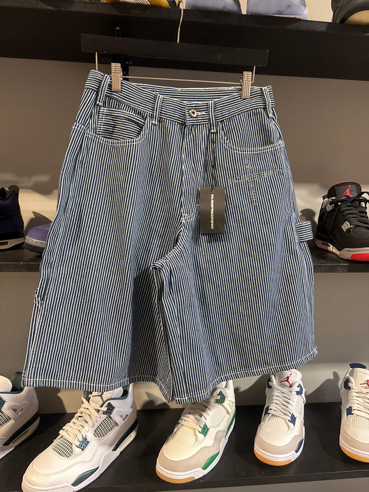 Gv Gallery Navy/White Pinstripe Shorts