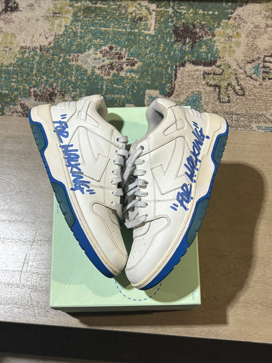 Offwhite Out Of Office Sneaker White/Blue Used Sz 8