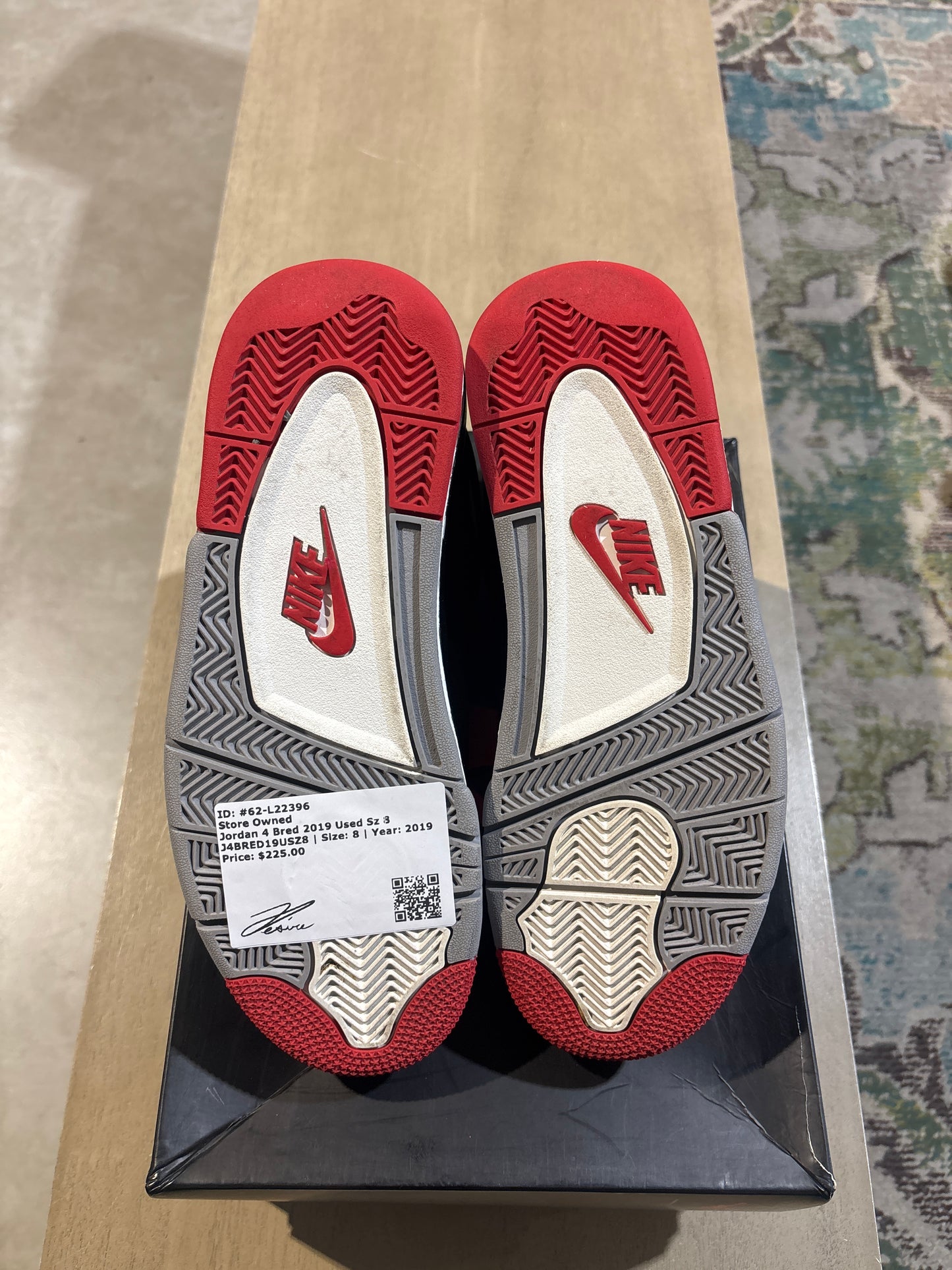 Jordan 4 Bred 2019 Used Sz 8