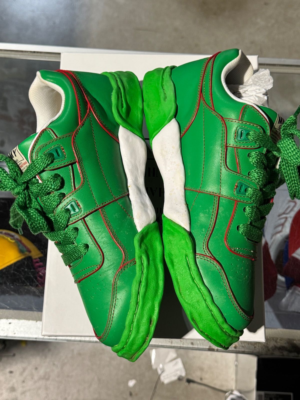 Maison Mihara Green Parker Sneakers - Pre-Owned