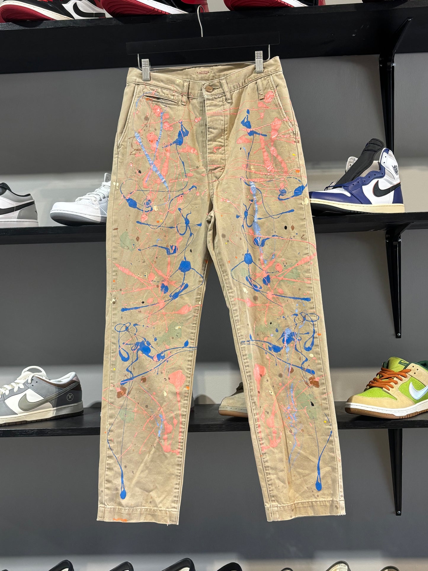 Kapital Paint Splatter Khaki Pants