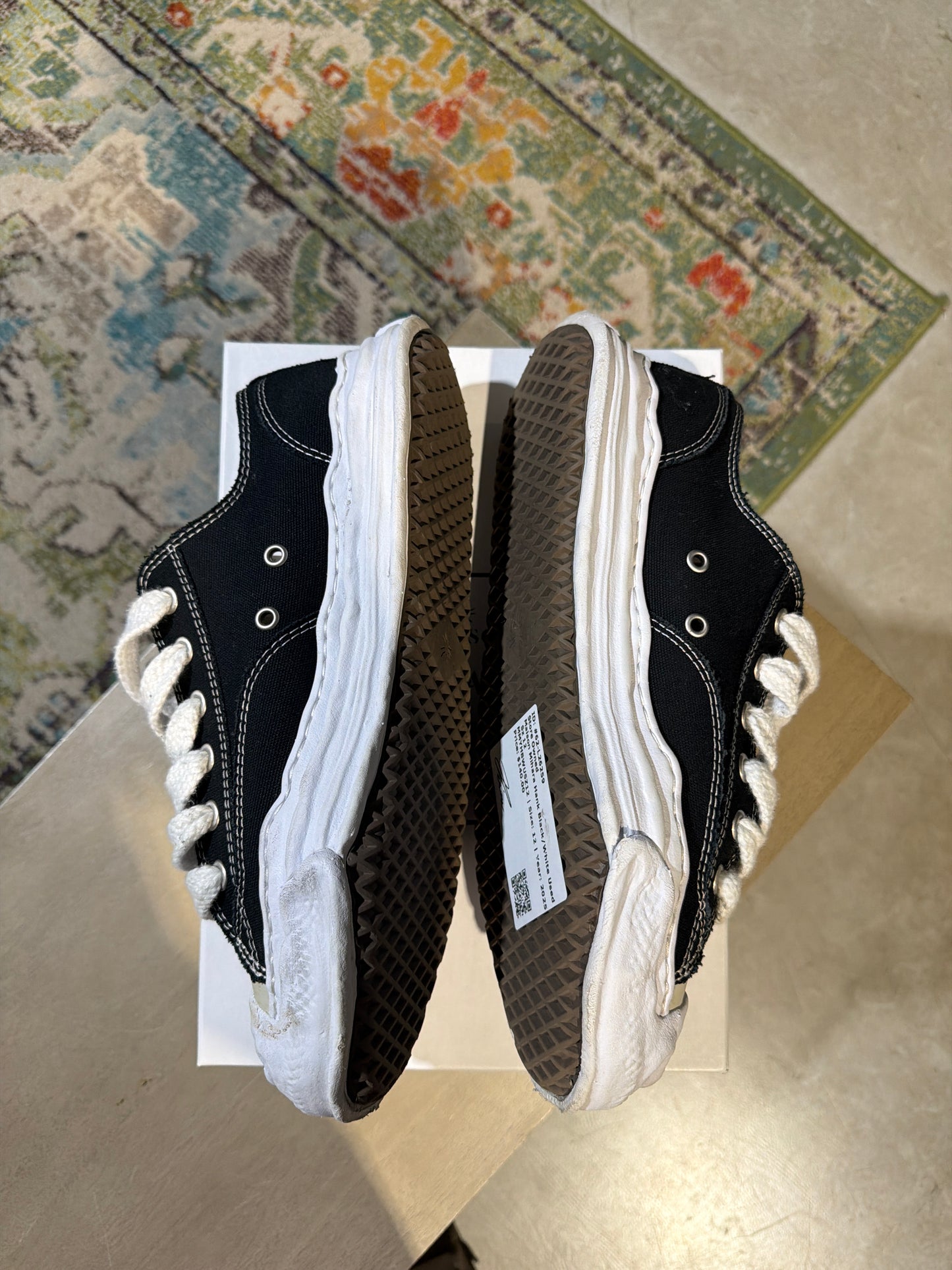 Maison Mihara Hank Black/White Used Sz 12