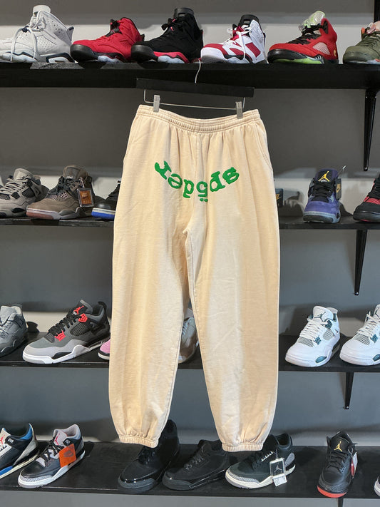 Sp5der Cream/Green Sweatpants - Pre-Owned