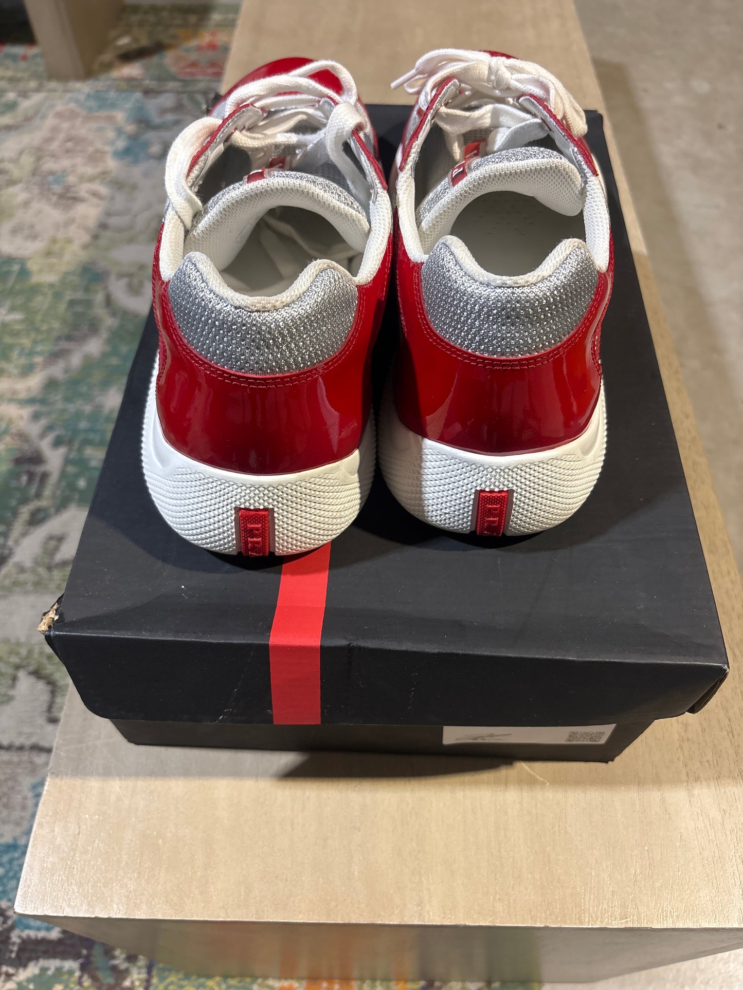 Prada Cup Red/Silver Used Sz 11