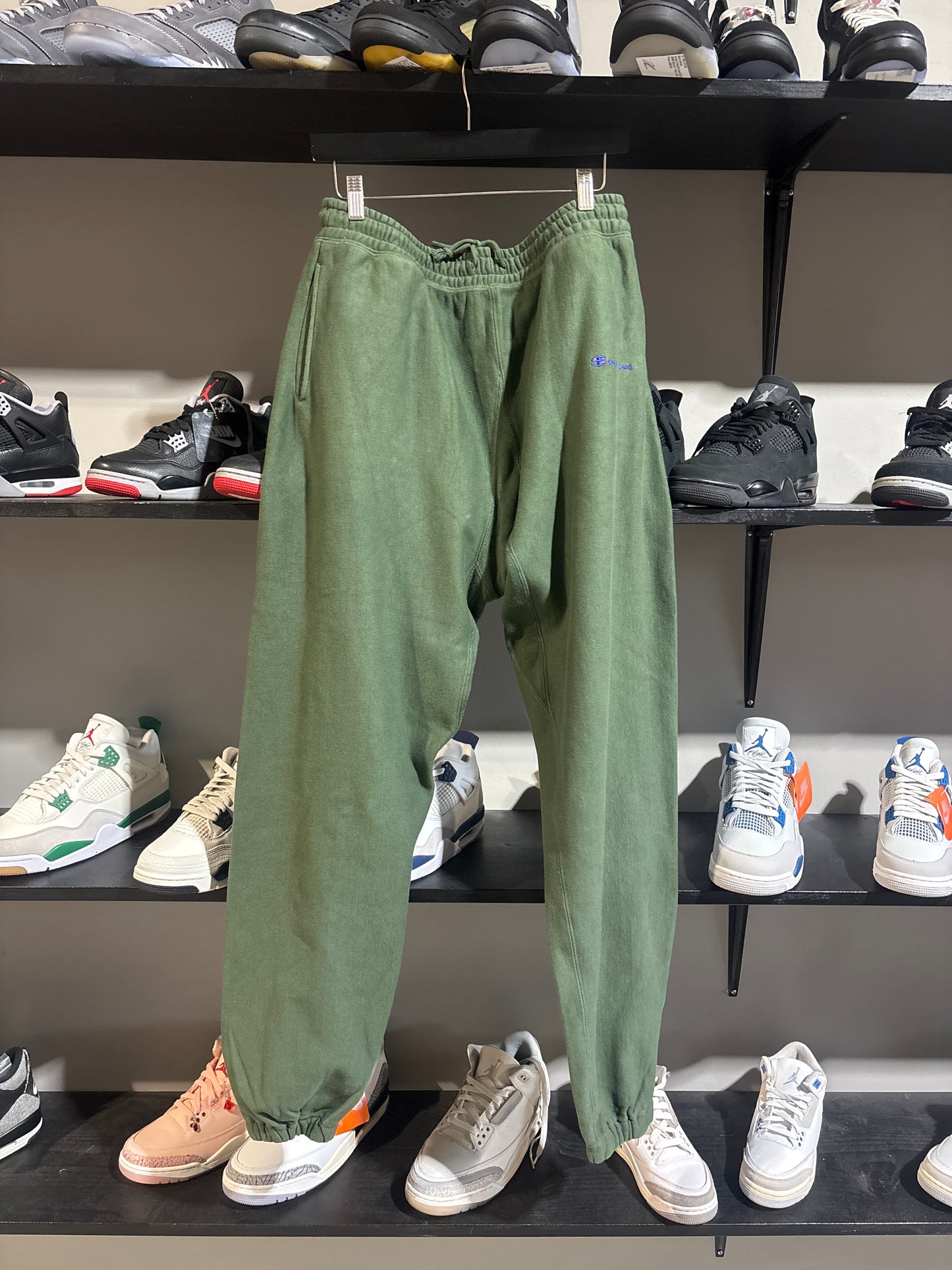 Saint Micheal Green Cursive Sweats Sz L