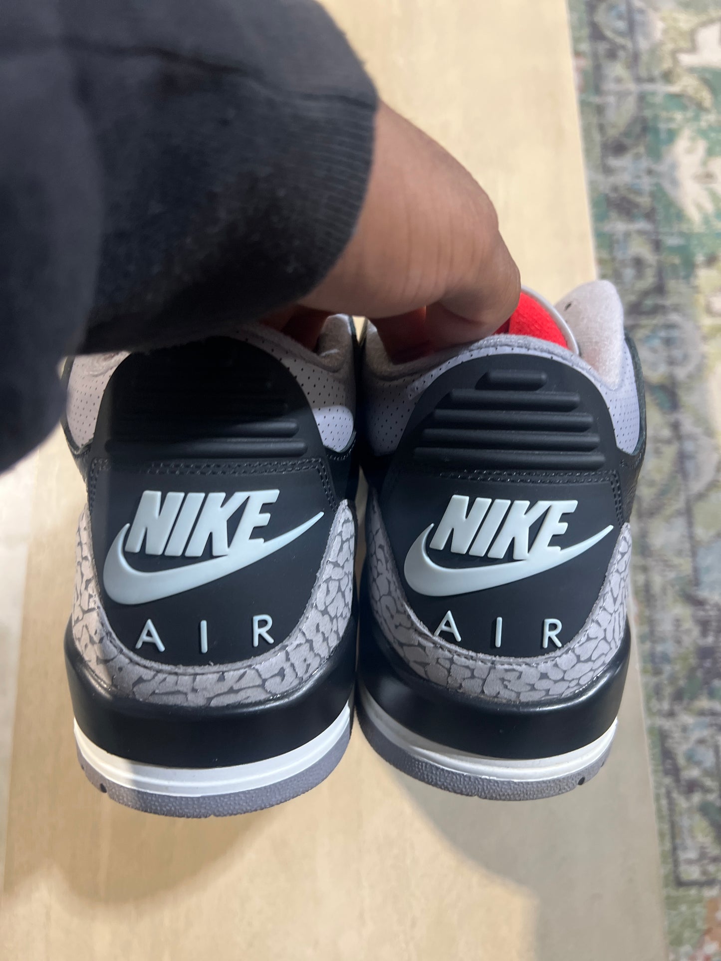 Jordan 3 Black Cement Used Sz 12 NB