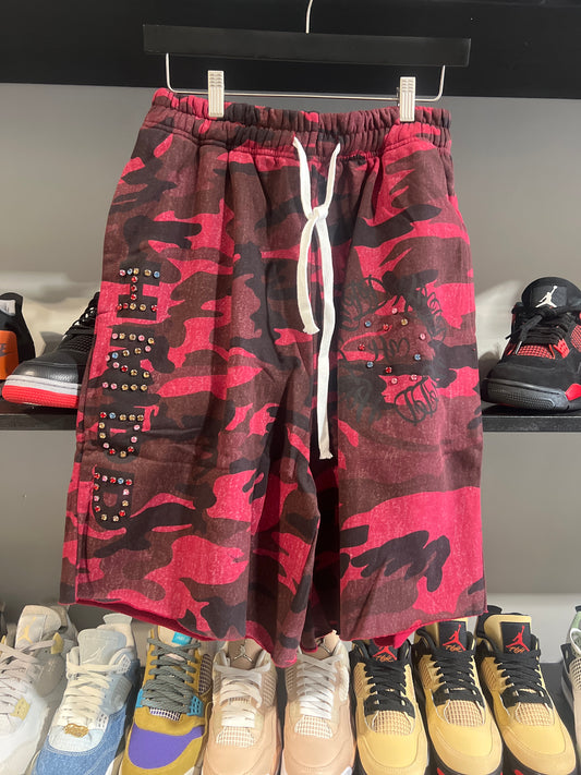 HMDD Red Camo Shorts