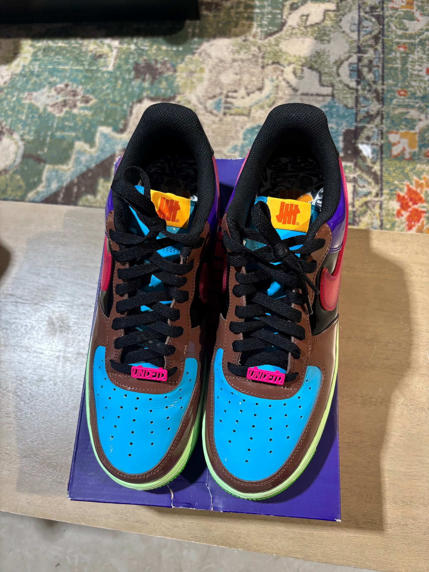 Nike Air Force 1 Undefeated Multi-Patent Pink Prime used sz 11