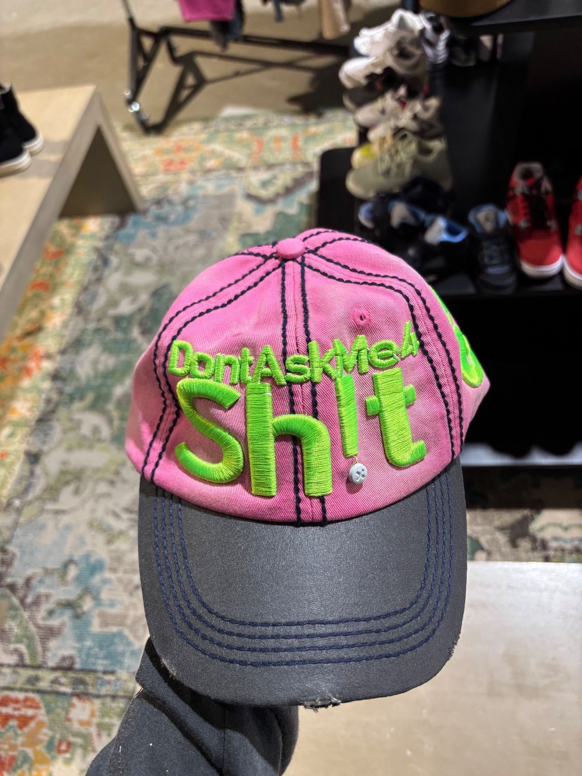 Greedy Unit Dont Ask Me Hat Pink/Green