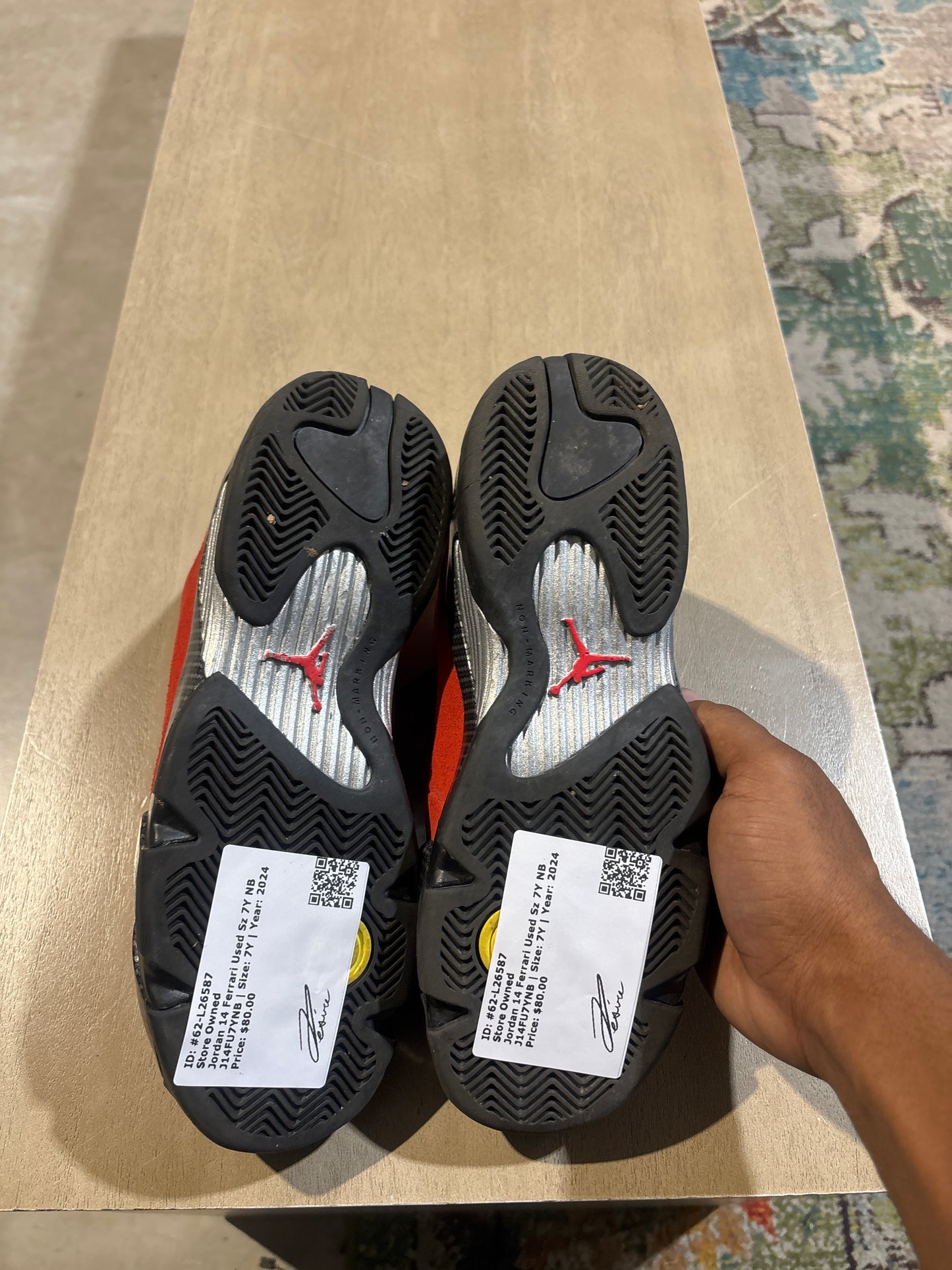 Jordan 14 Ferrari Used Sz 7Y NB
