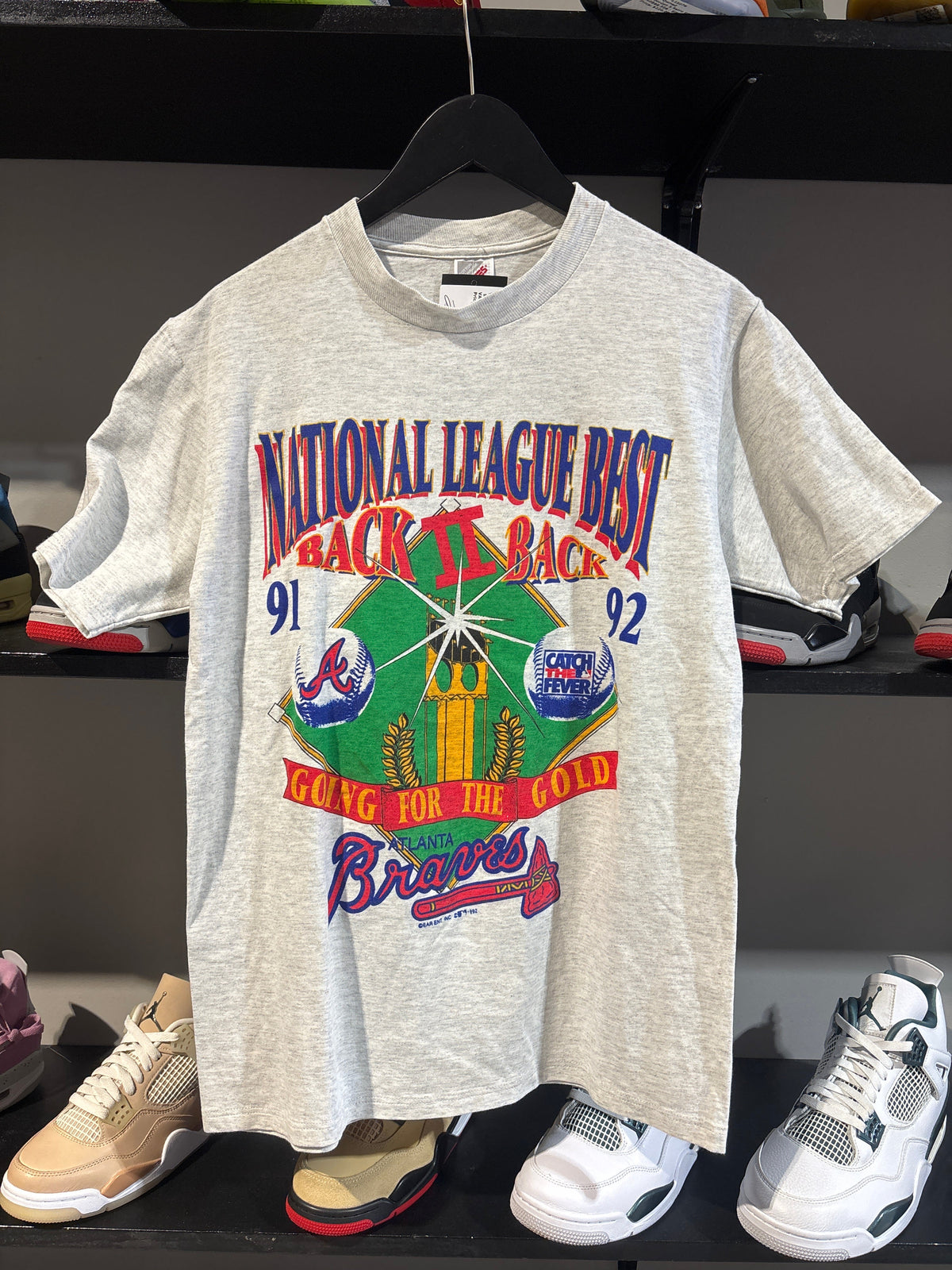Vintage Atlanta Braves B2b Tee Grey Sz M