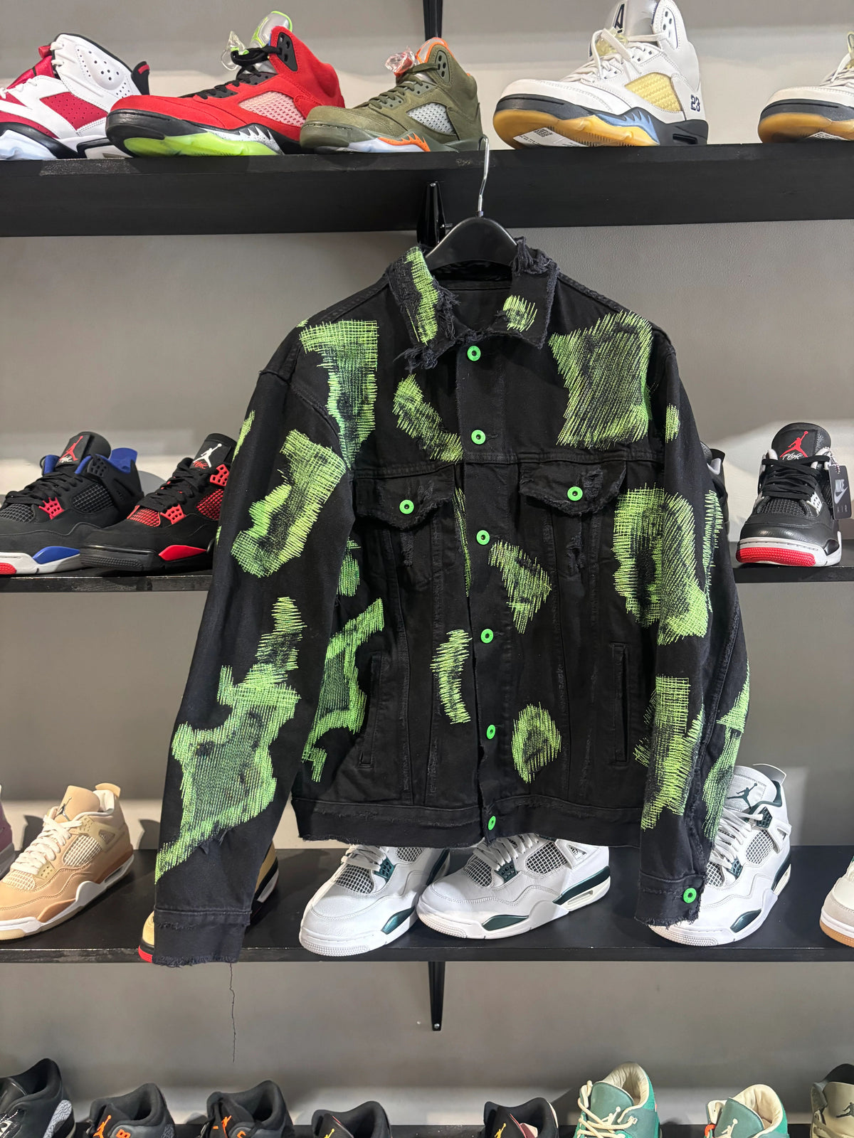 Endless Jacket Black/Green Denim Sz S - Pre-Owned