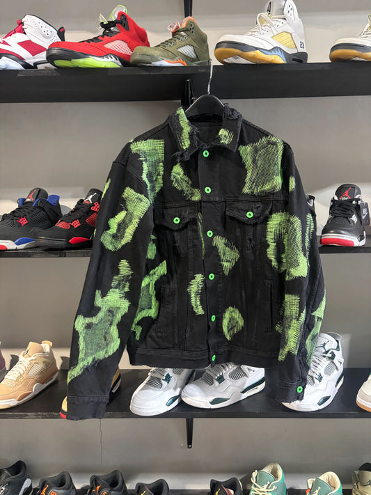 Endless Jacket Black/Green Denim Sz S - Pre-Owned