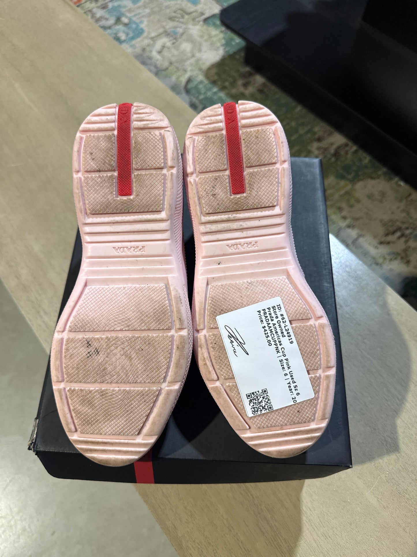 Prada Americas Cup Pink Used Sz 6