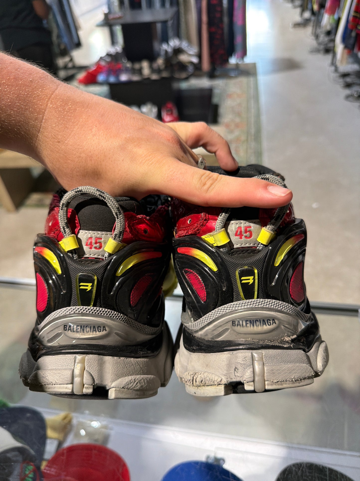 Balenciaga Runner Red /Neon Used Sz 12 NB