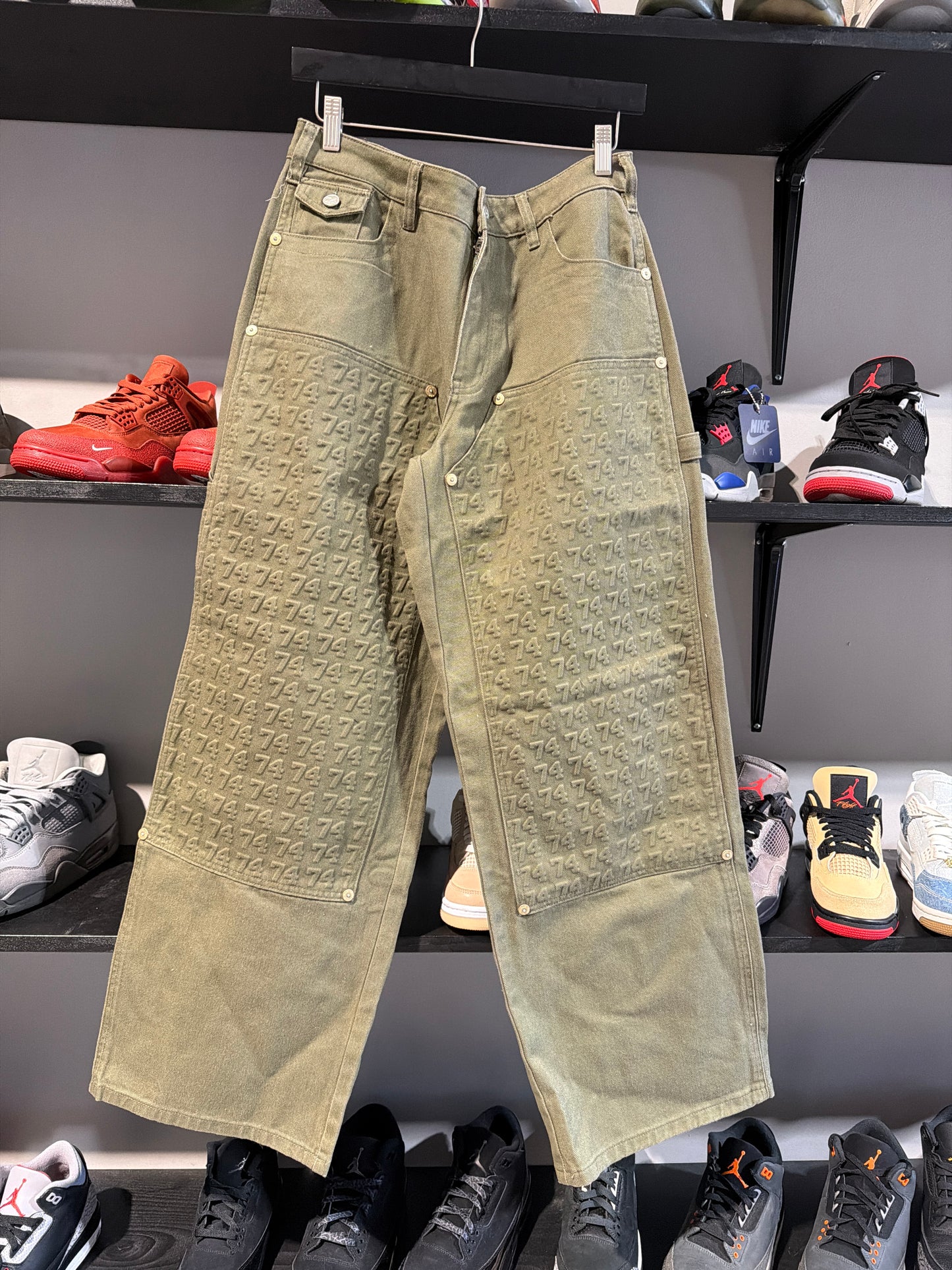 74 Is War Olive Double Knee Pants