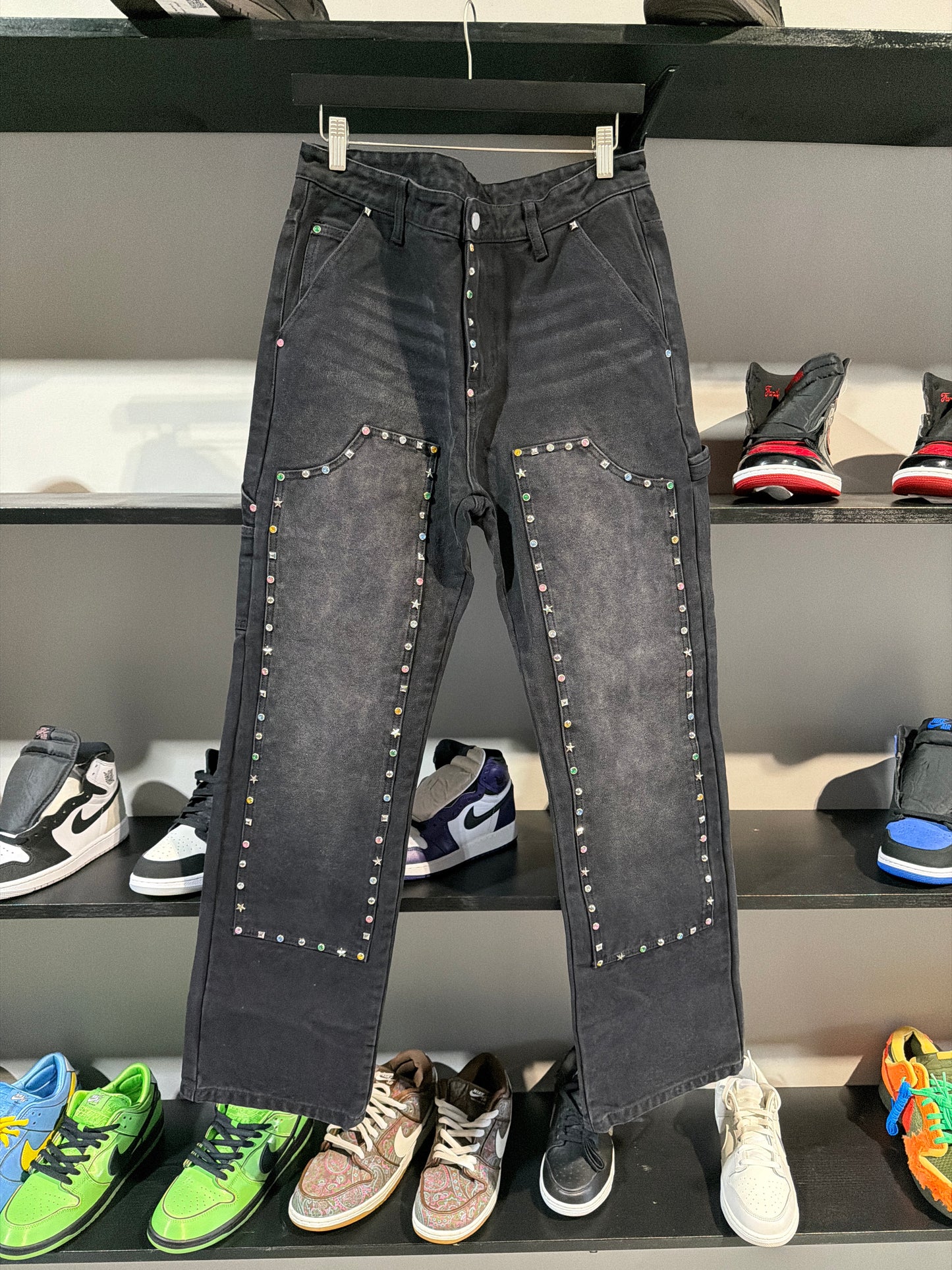 4AM X VINCENT DOUBLE KNEE PANTS BLACK