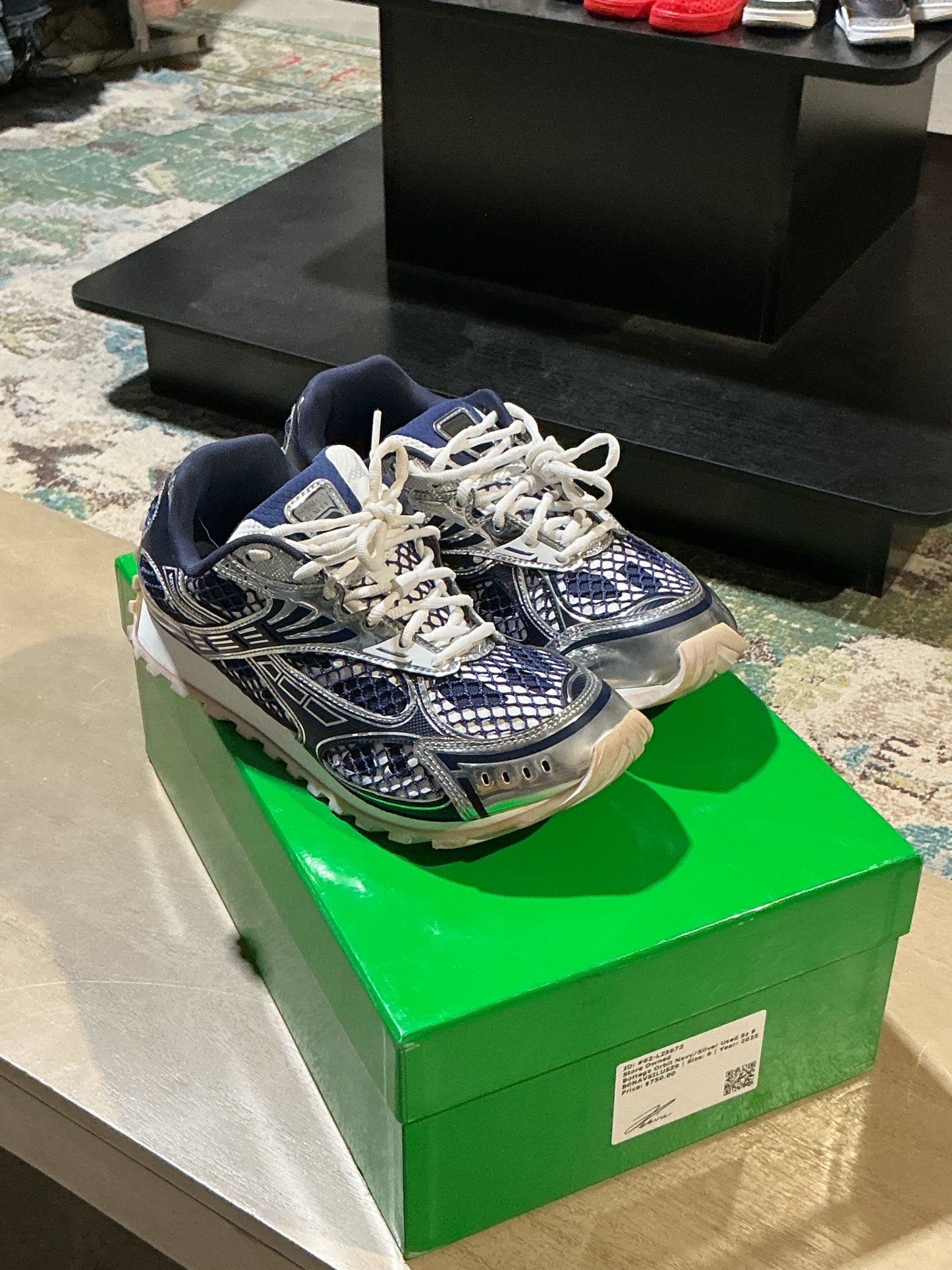 Bottega Orbit Navy/Silver Used Sz 9