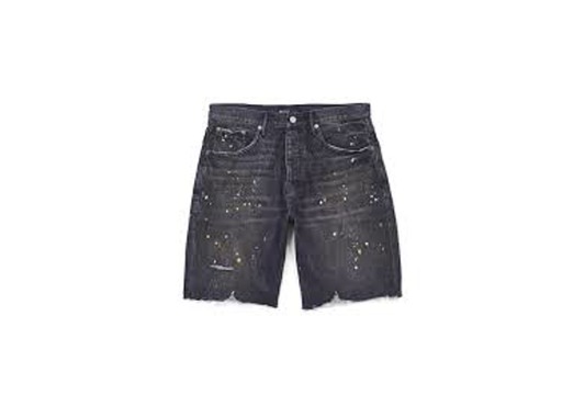 Purple Relaxed Short Tinted Black