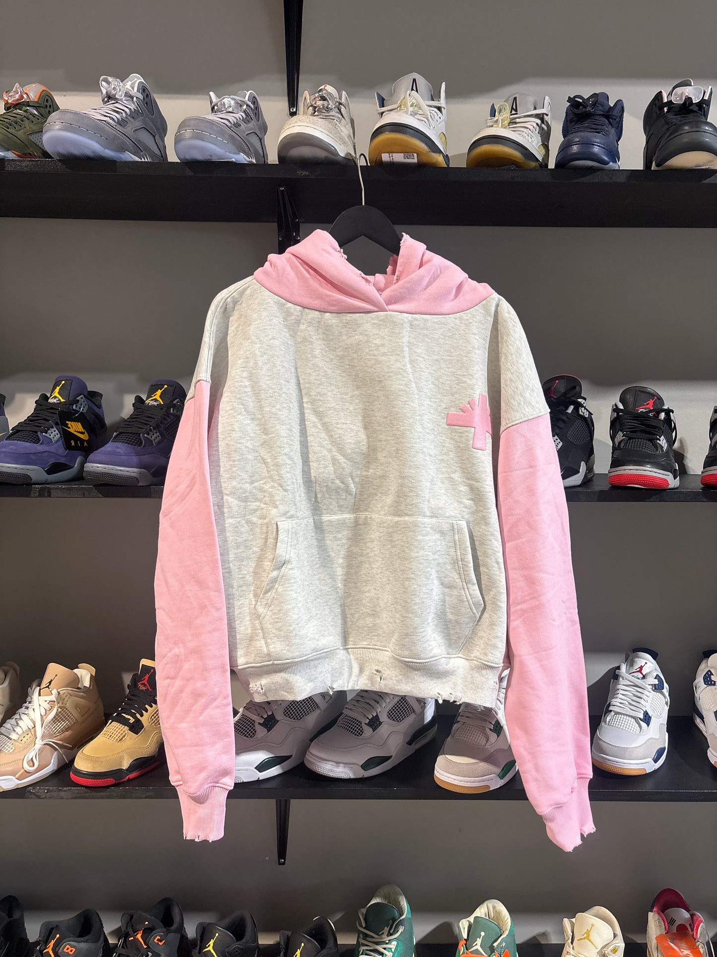 Vertabrae Two Tone Hoodie Pink