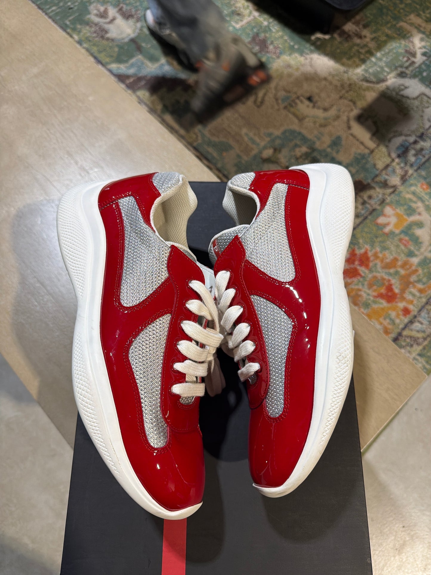 Prada Cup Red/White Sz 6 Used