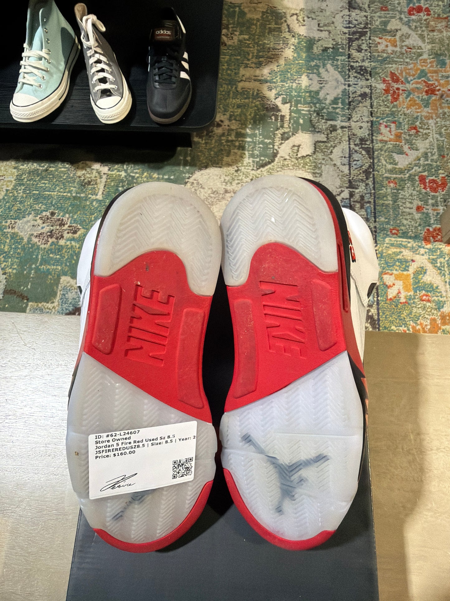Jordan 5 Fire Red Used Sz 8.5