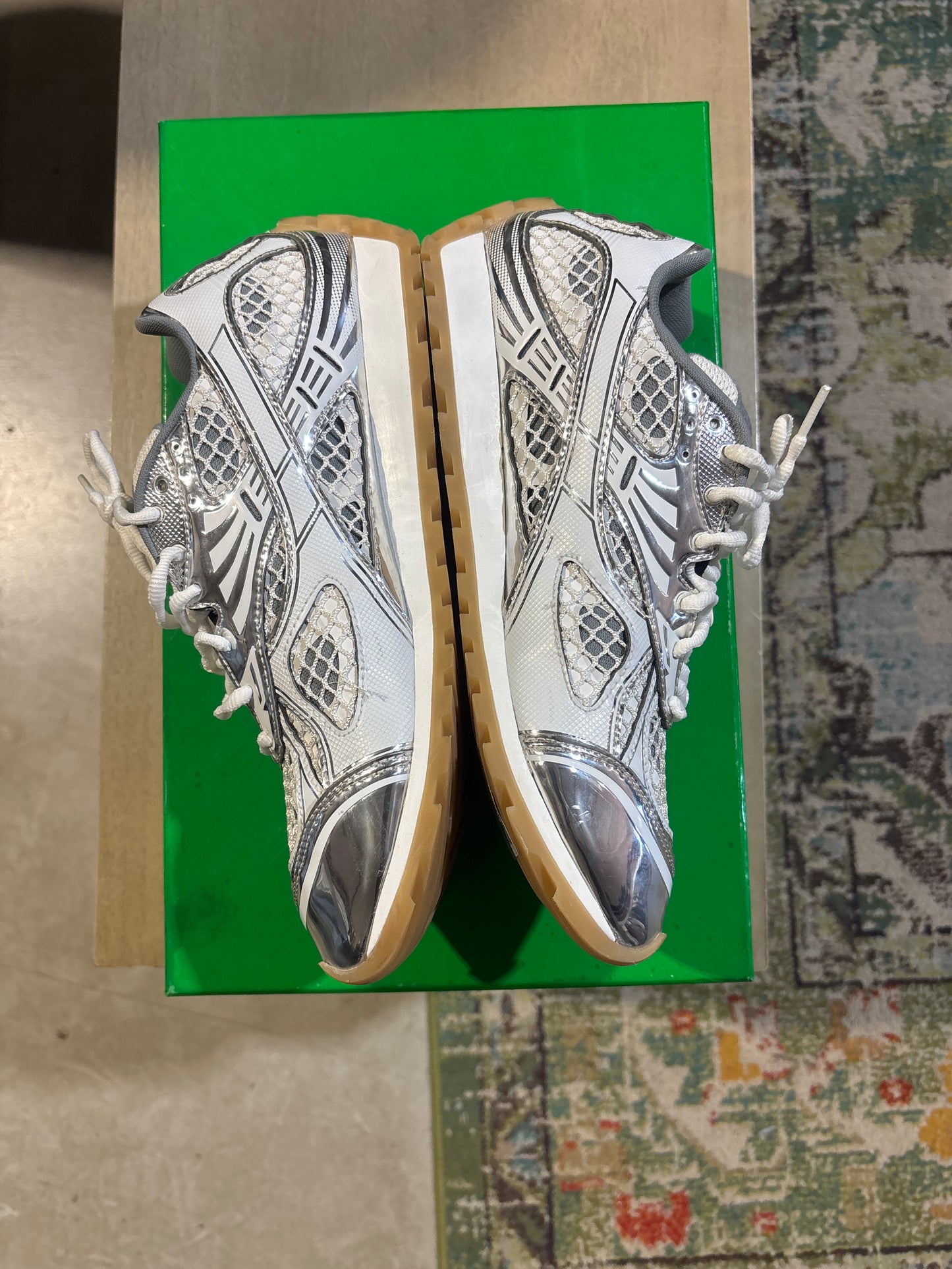 Bottega Orbit Silver/Gum Used Sz 10