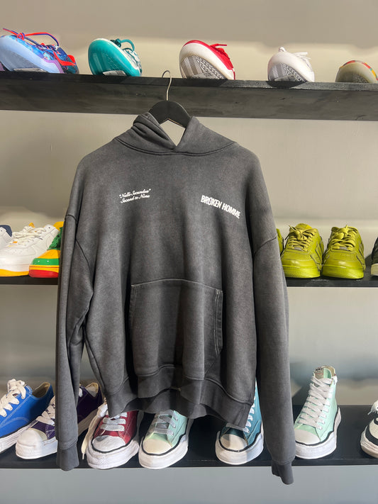 broken homme stone wash hoodie