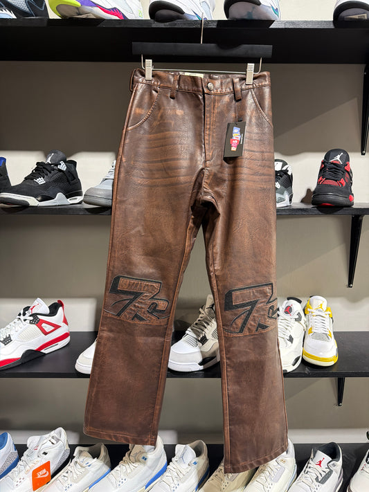 7s Brand Brown Leather Pants