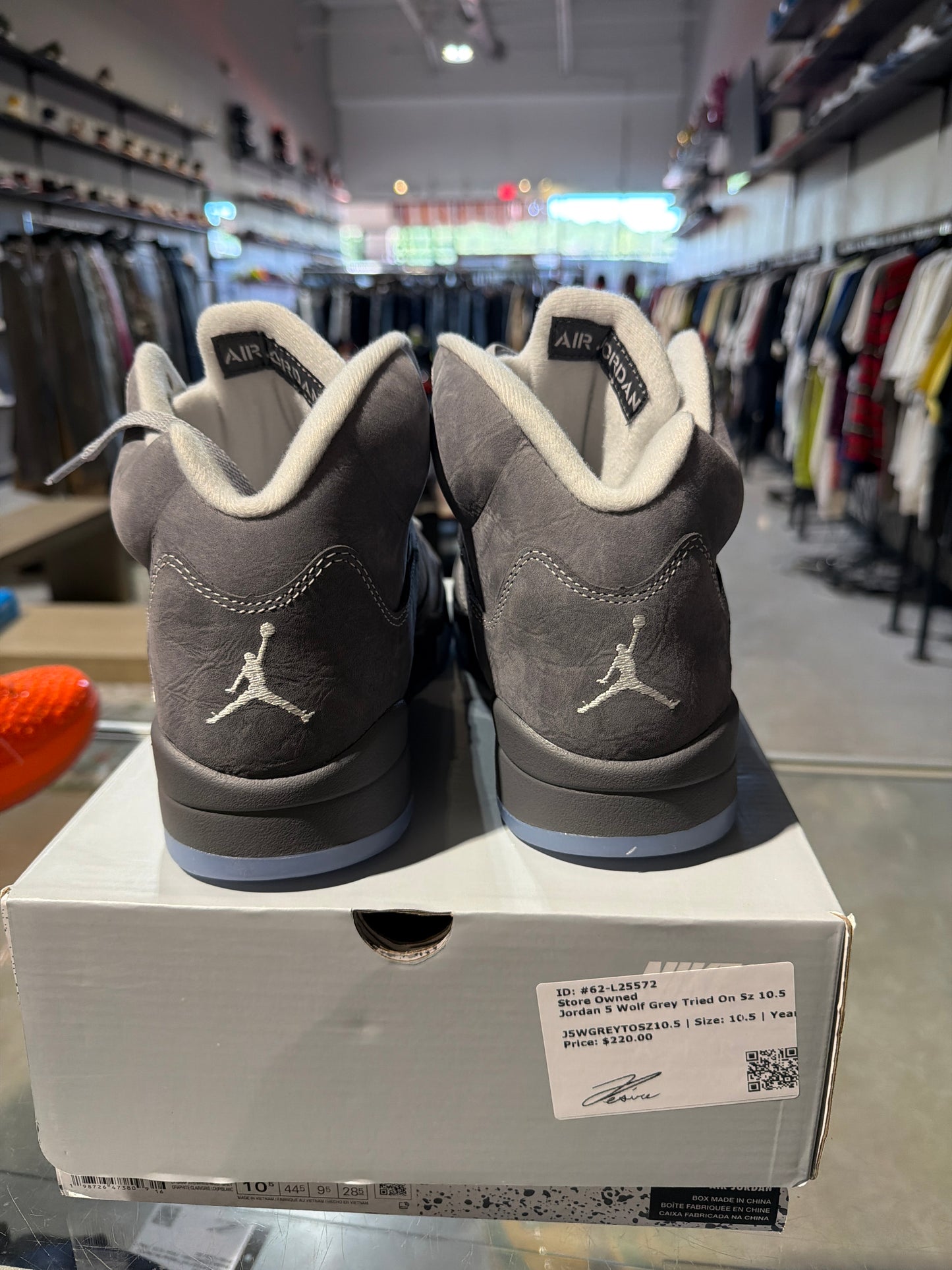 Jordan 5 Wolf Grey Tried On Sz 10.5