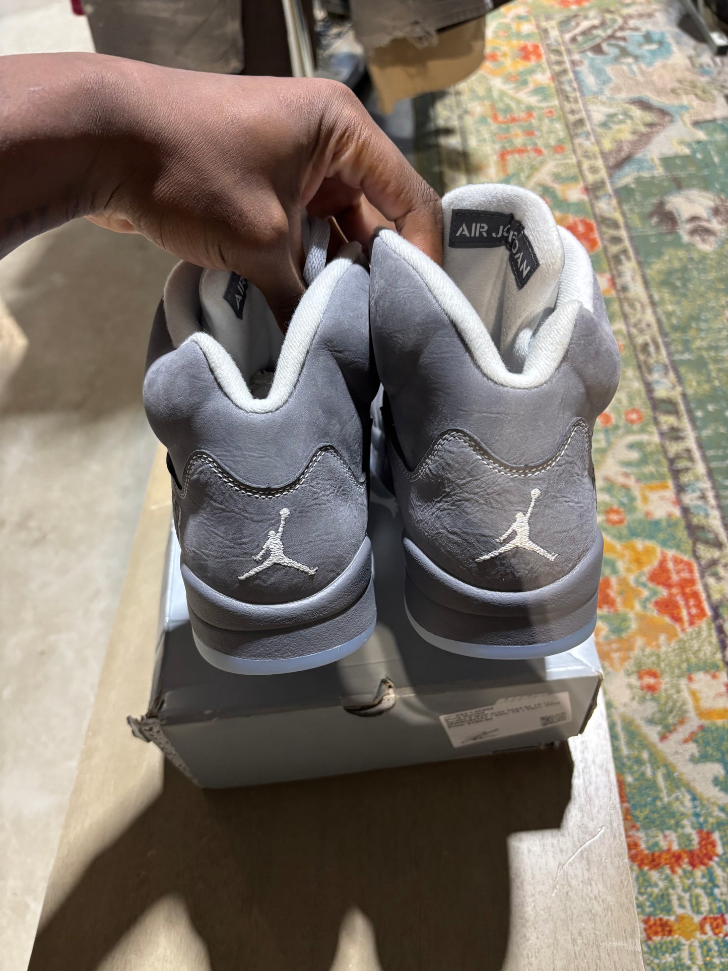 Jordan 5 Wolf Grey Used Sz 10 (1)