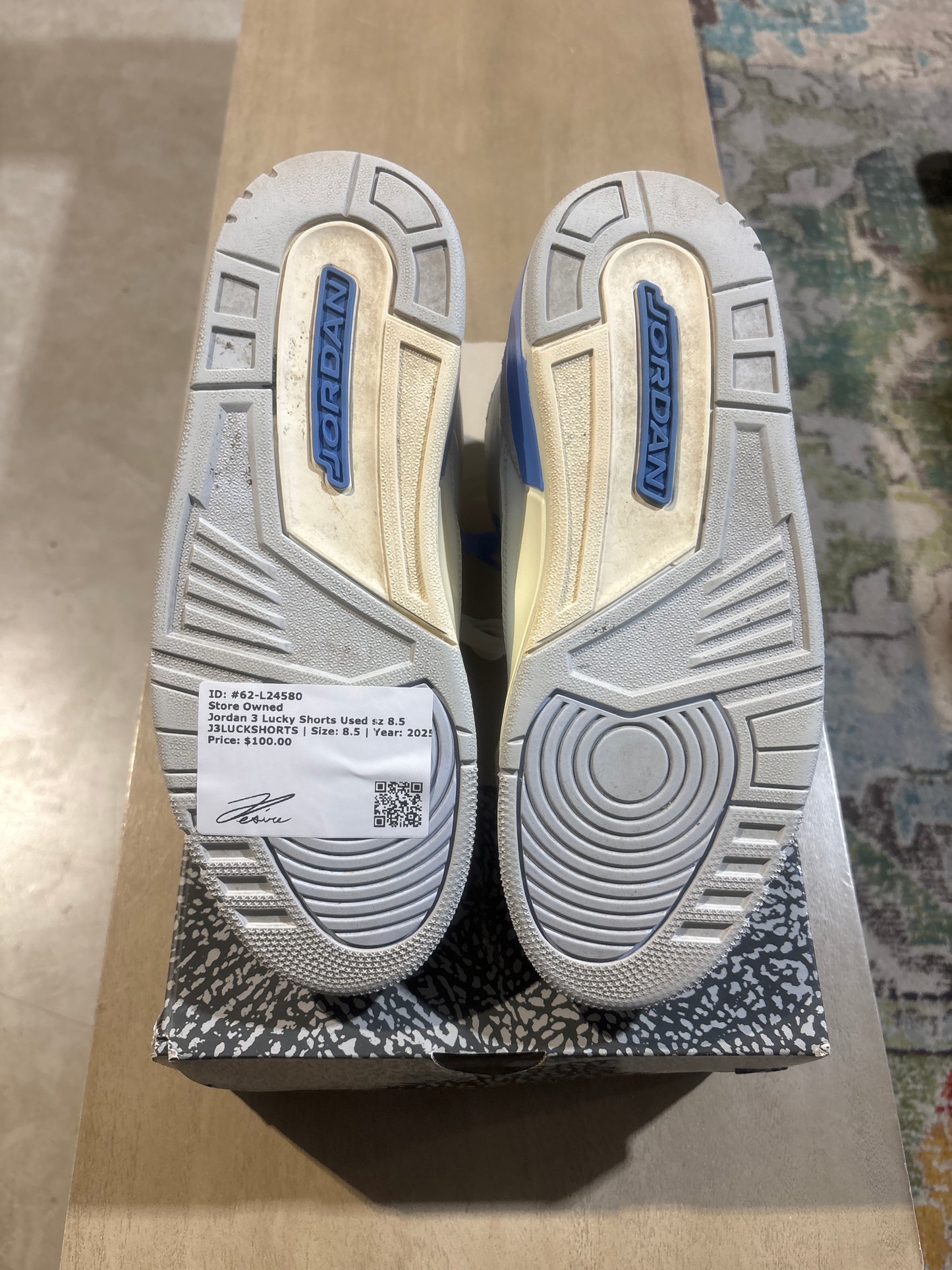 Jordan 3 Lucky Shorts Used sz 8.5