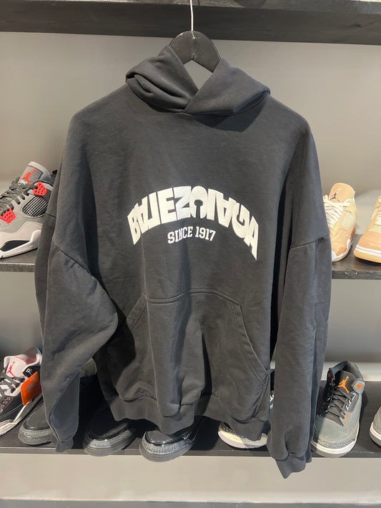 Balenciaga Flip Logo Hoodie Black