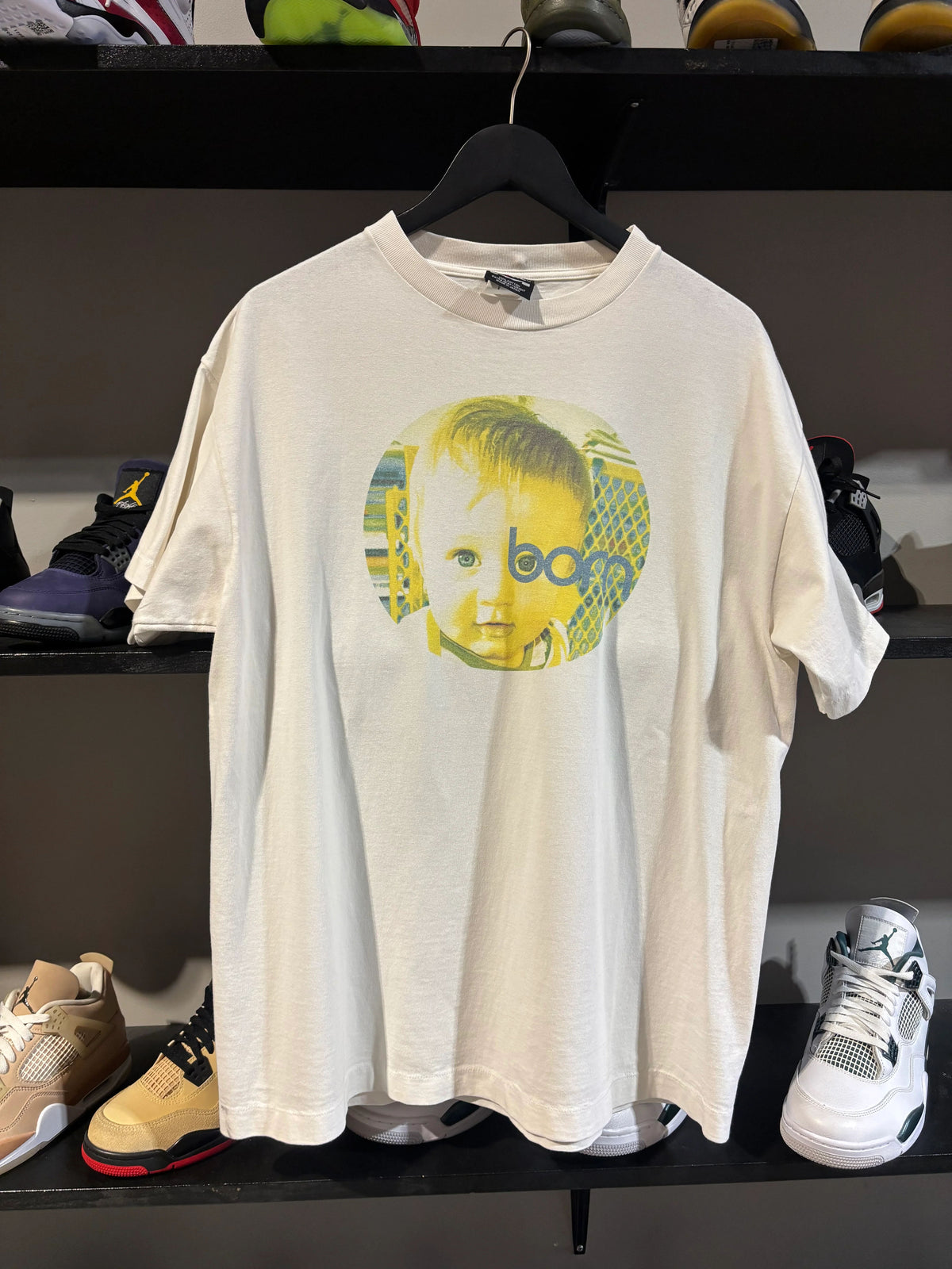 Saint Micheal Born Tee White Sz L - Pre-Owned