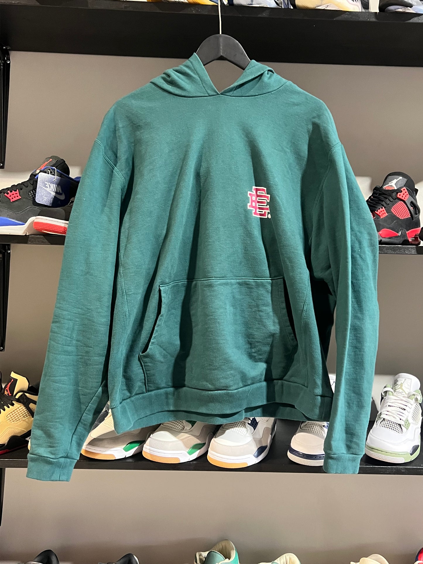 ERIC EMMANUEL GREEN/PURPLE HOODIE SZ L