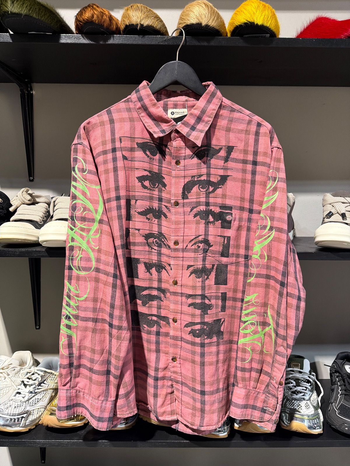 4AM Black/Pink Flannel Longsleeve