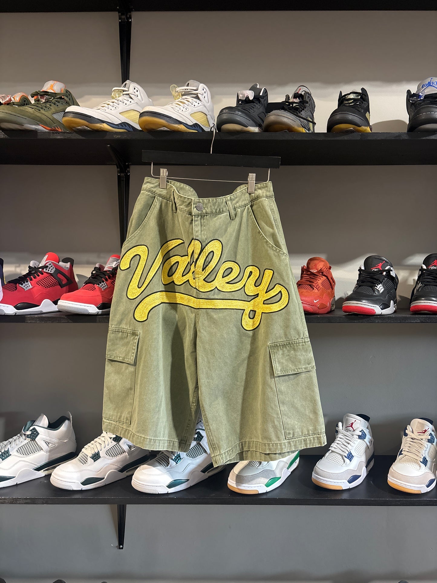 Vale Green/Yellow Cargo Shorts