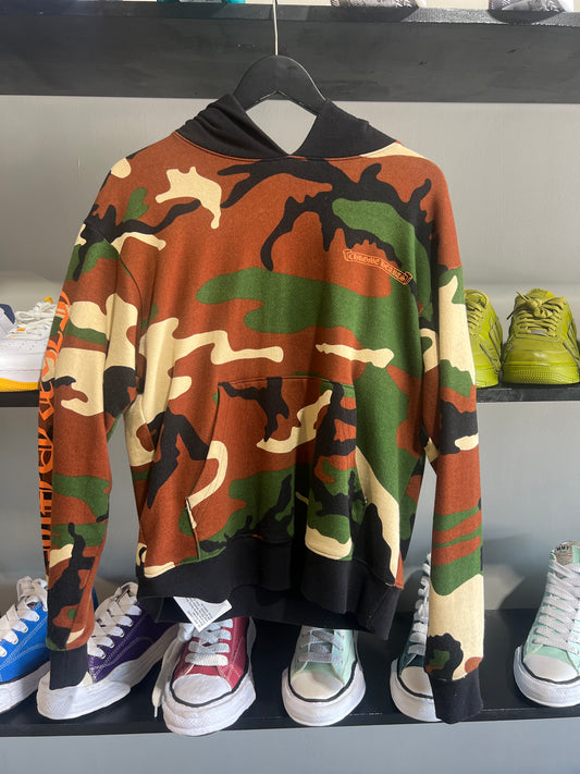 Chrome Hearts Matty Boy Caution Thermal Zip Up Hoodie Camo