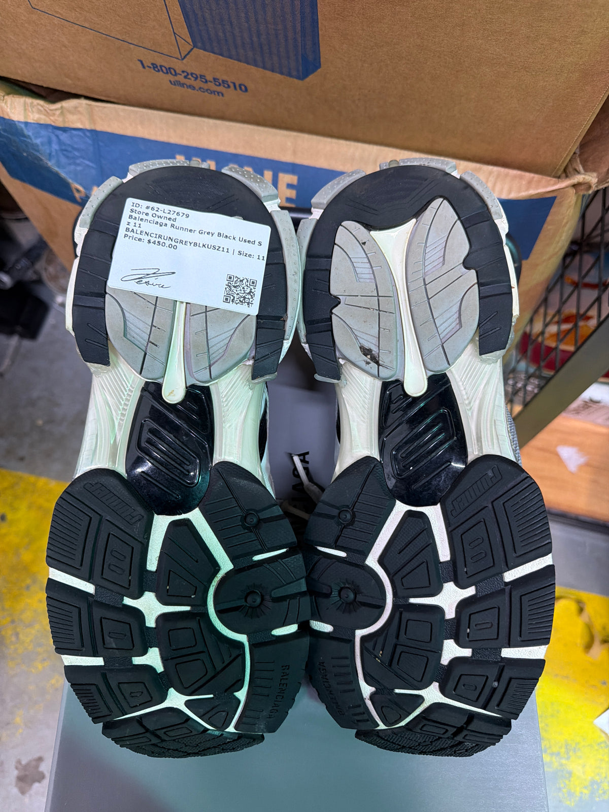 Balenciaga Runner Grey Black Used Sz 11