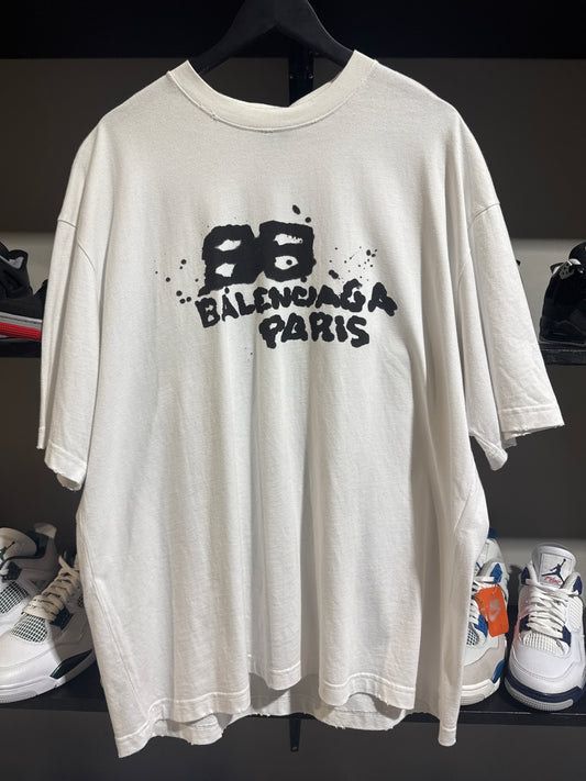 Balenciaga Hand Drawn White Tee