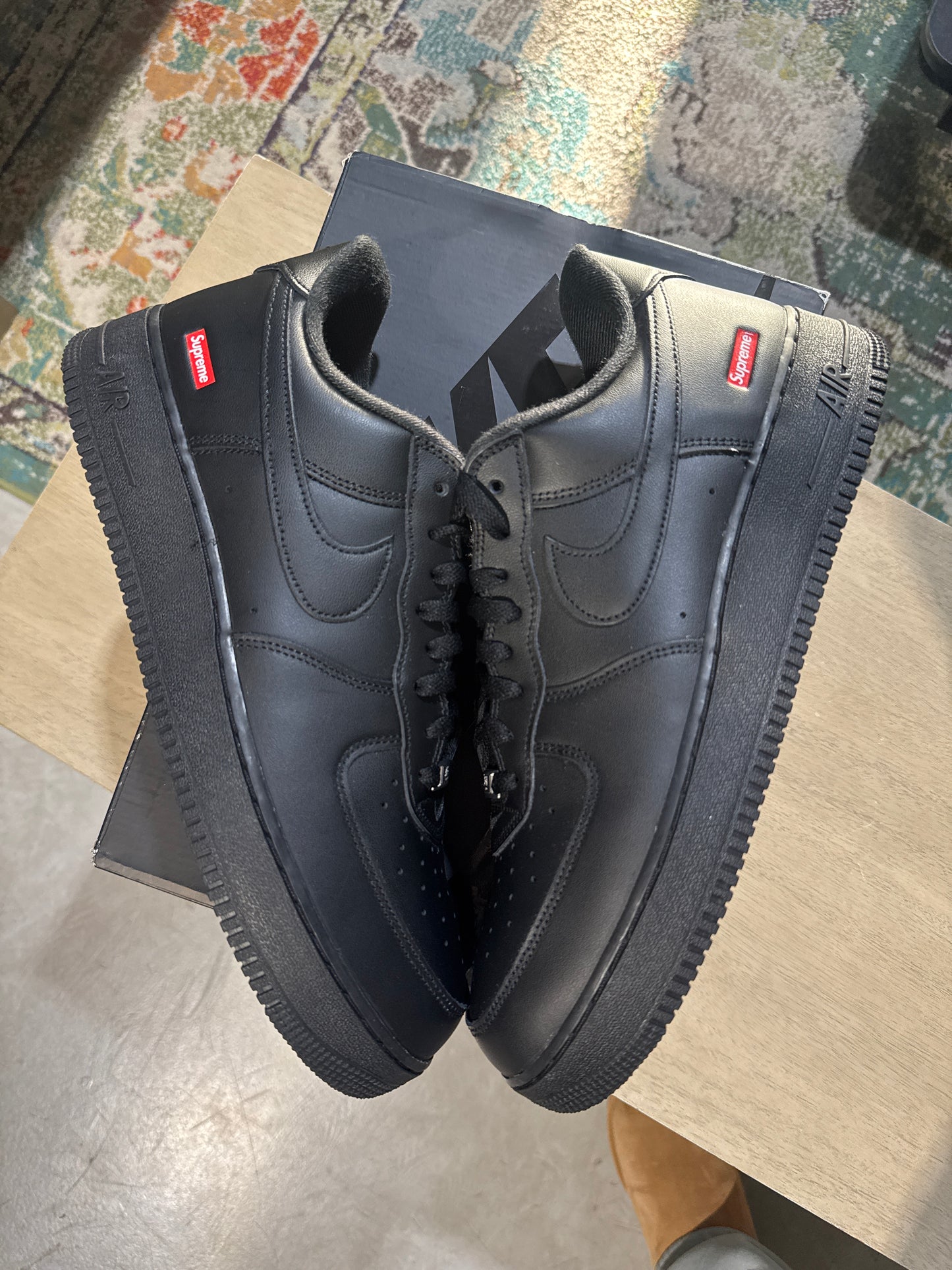 Nike Supreme Black Forces Used Sz 13