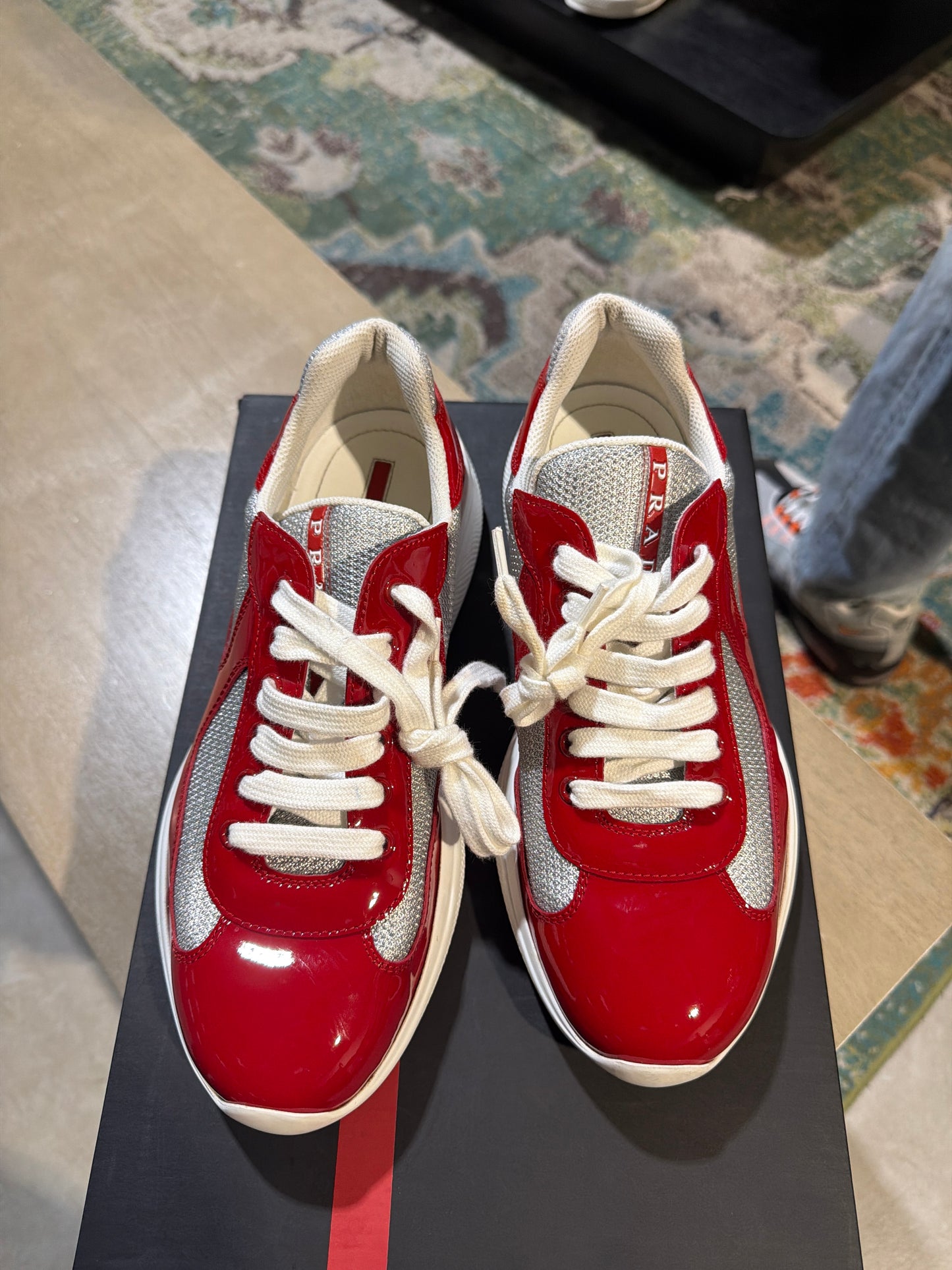 Prada Cup Red/White Sz 6 Used