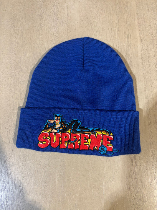 Supreme Cat Women Beanie Blue
