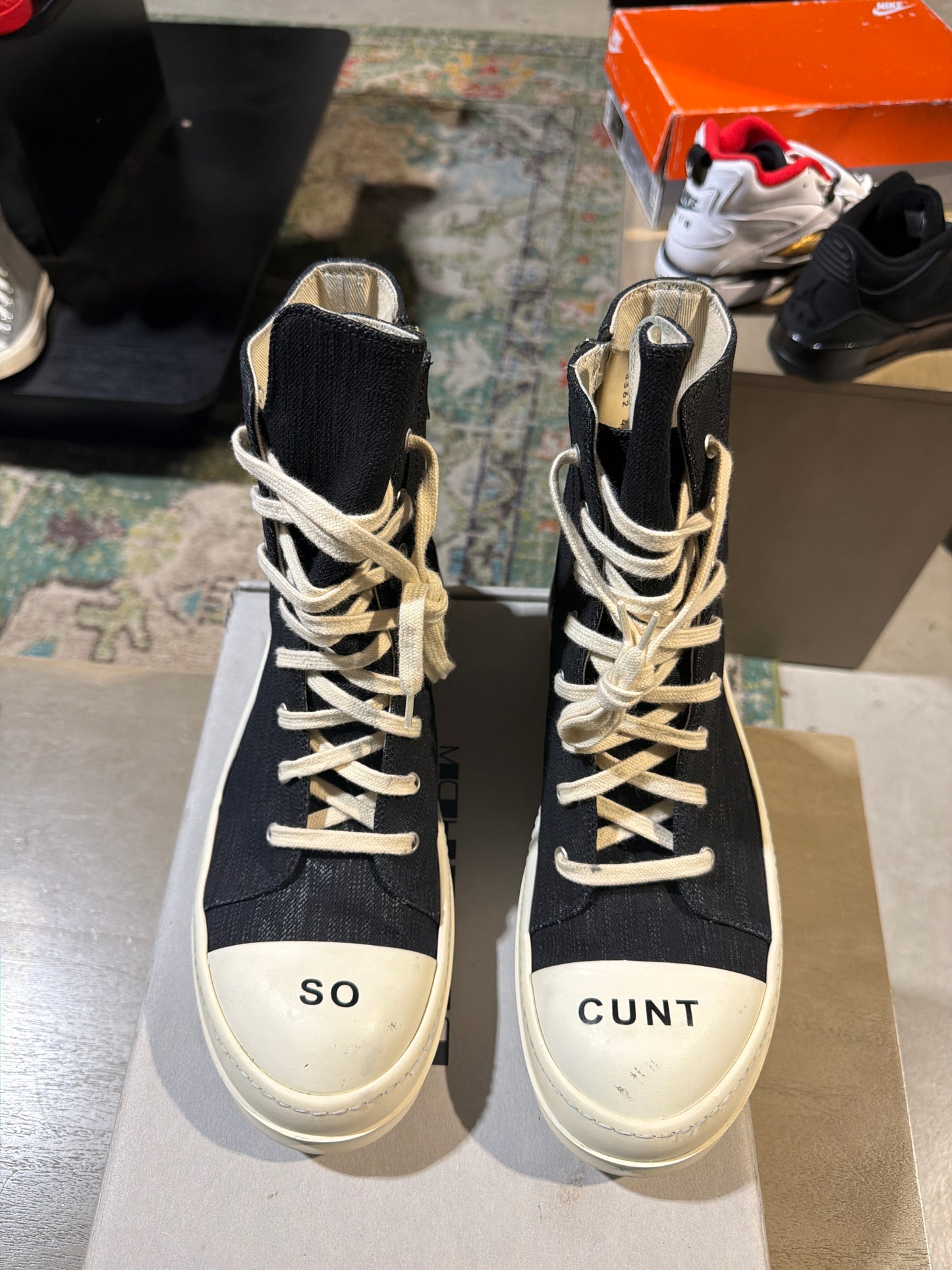 Rick Owens So C*nt Ramone Highs Sz 11
