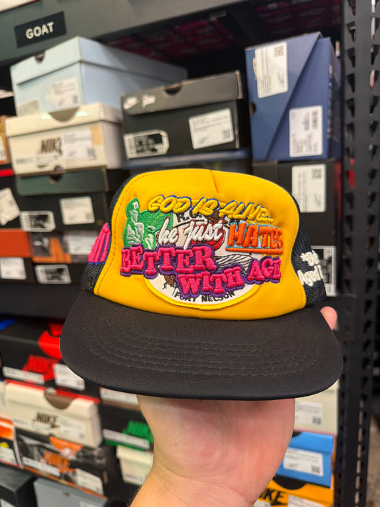 Better With Age God Is Alive Hat Black/Yellow