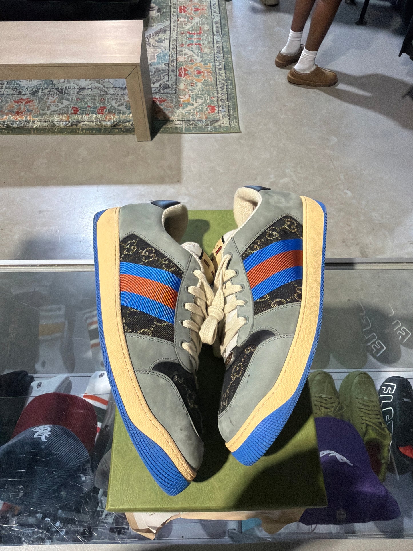 Gucci Screener Black/Grey Used Sz 12