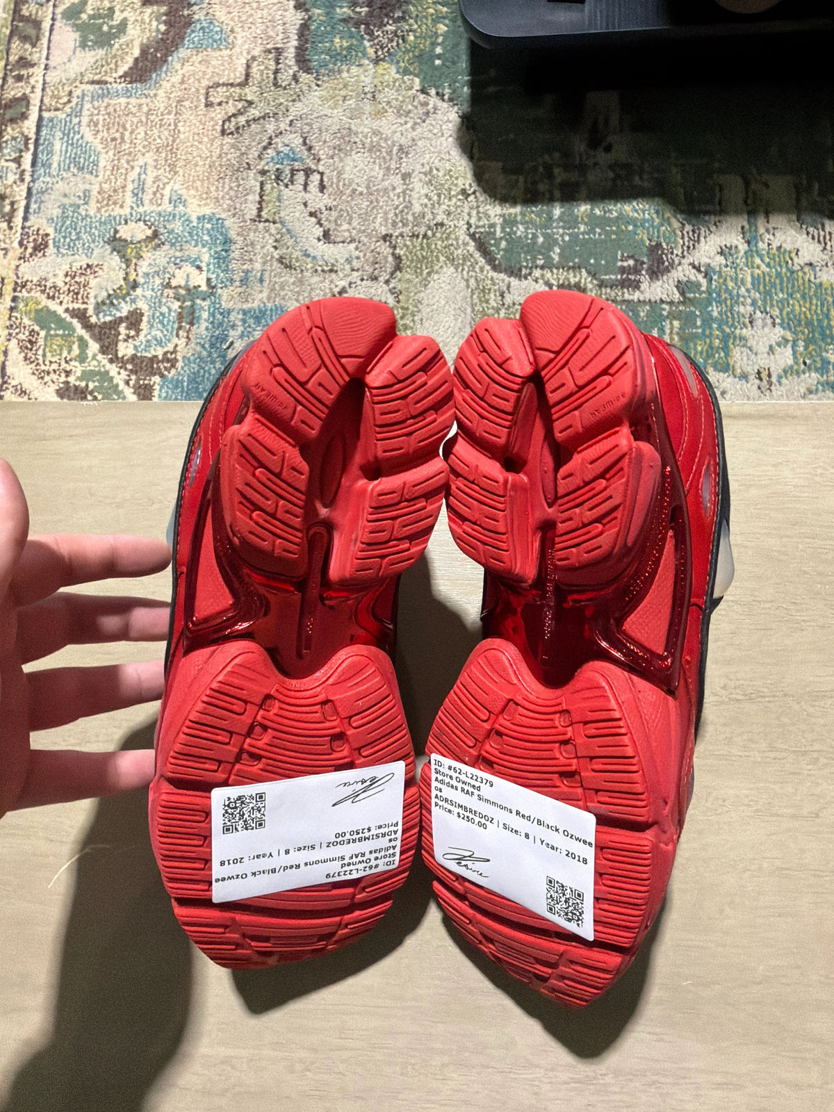 adidas Ozweego 3 Raf Simons Black Scarlet - Pre-Owned
