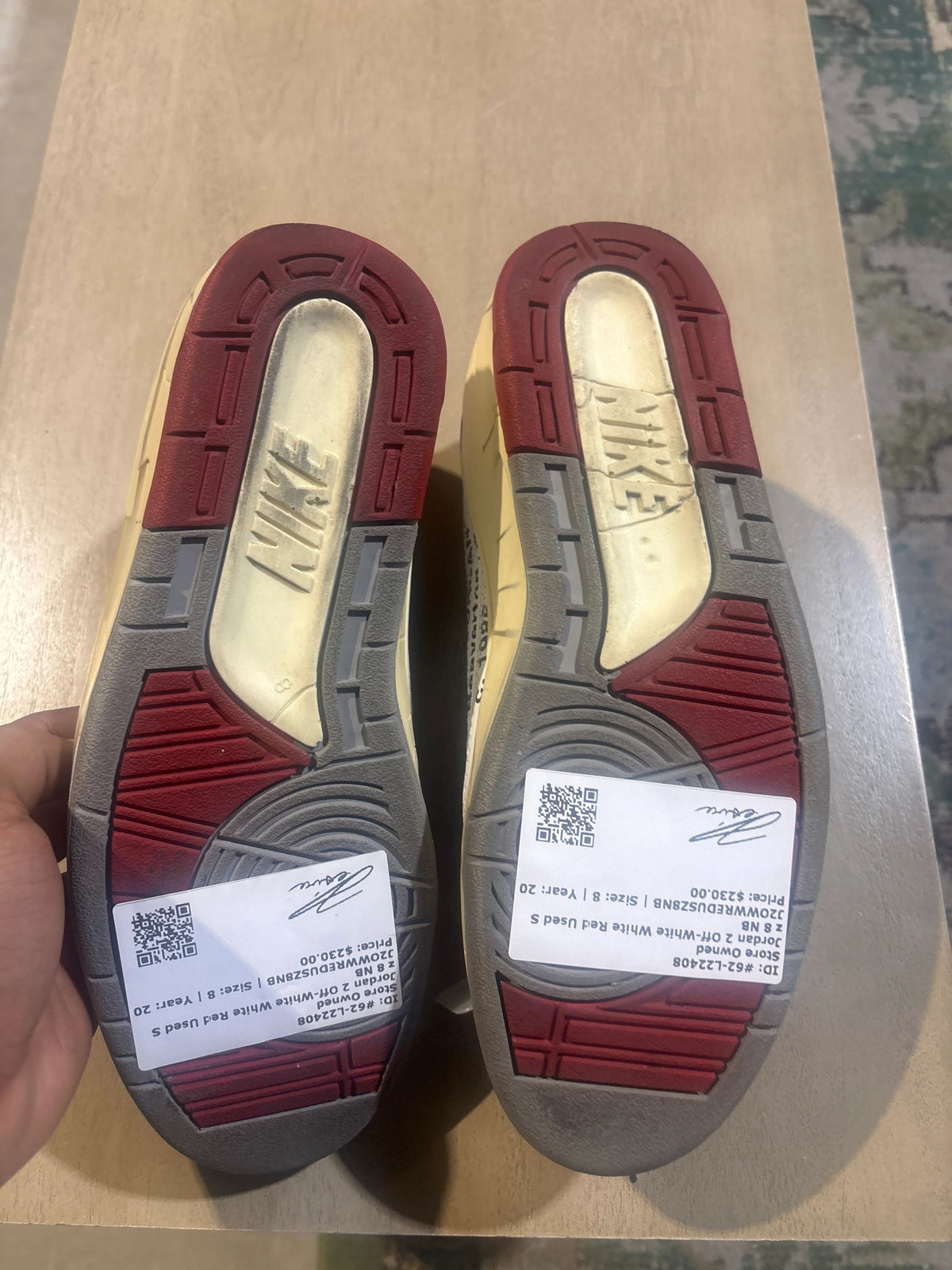 Jordan 2 Retro Low SP Off-White White Red - Pre-Owned NB