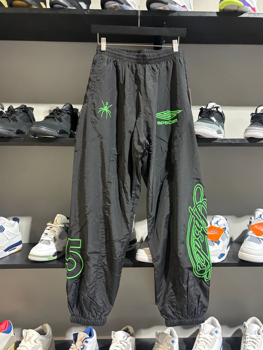 Sp5der Warm Up Black/Green Pants