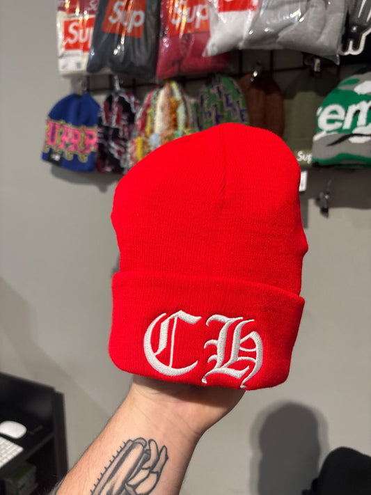 Chrome Hearts Red CH Beanie